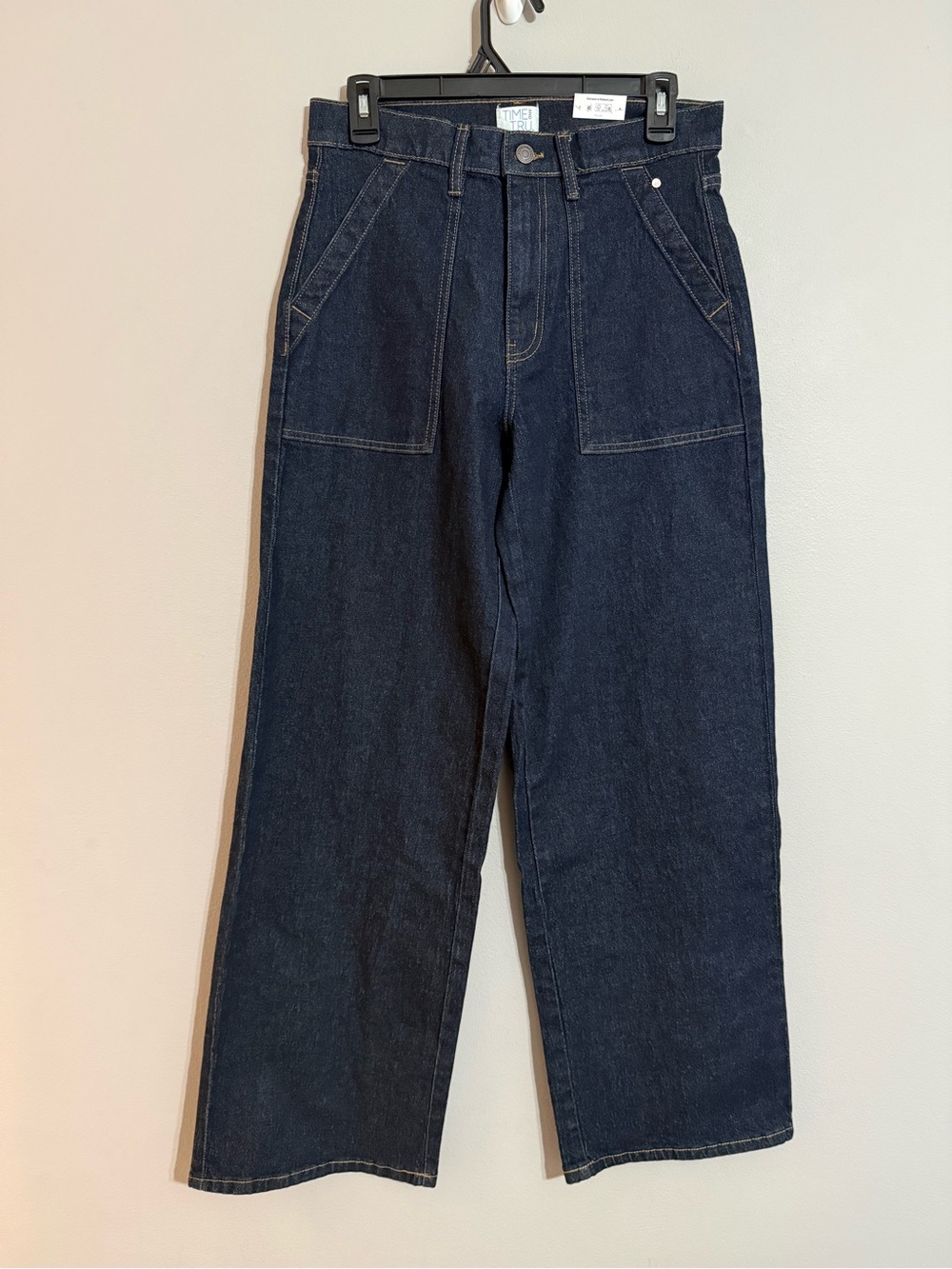 Time and Tru Women’s Dark Wash Utility Trouser Jeans Size 4